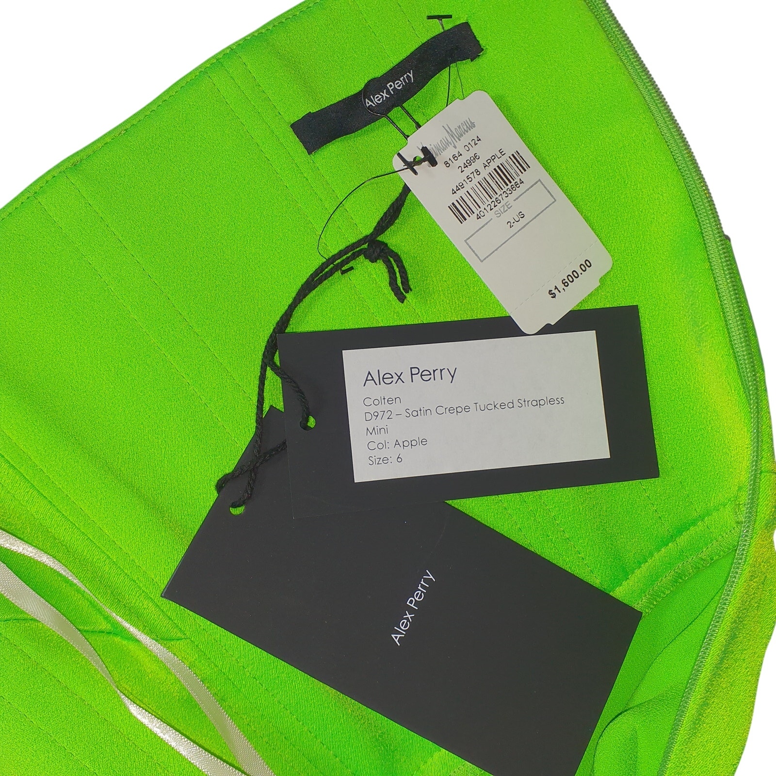 Alex Perry Strapless Green Colten Dress Size 2 Nwt — image 4 of 6